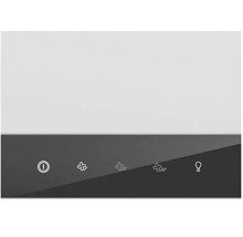 Ovládací panel odsávača pár s rôznymi symbolmi