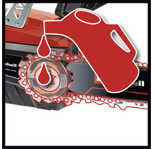 Symbol automatického mazania reťaze na reťazovej píle.