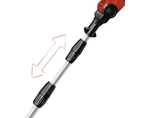 Predlžovacia tyč so šípkou na indikáciu nastavenia dĺžky