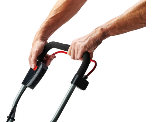 Ovládanie kosačky na trávu s rukoväťou a štartovacím tlačidlom