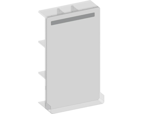 Číry akrylový stojan na prospekty s tromi policami na katalógy alebo brožúry