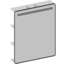 LED zrkadlo do kúpeľne s osvetlením Devo Sonus 2.0 75,5 x 94 cm IP 44 Dakar Suedette Matt/čierna SO2-LUPL75x94-F89