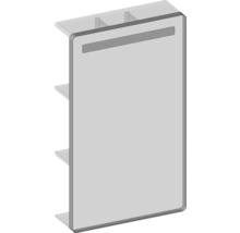 LED zrkadlo do kúpeľne s osvetlením Devo Sonus 2.0 55,5 x 94 cm IP 44 sivá/čierna SO2-LUPL55x94-F91