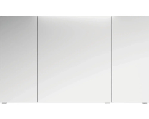 Biela zrkadlová skrinka s tromi dvierkami