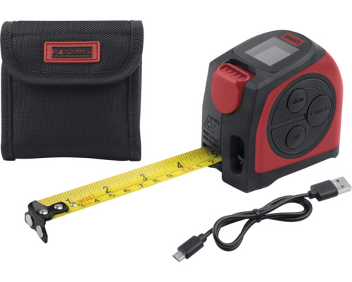 Digitálny laserový diaľkomer s USB káblom a puzdrom