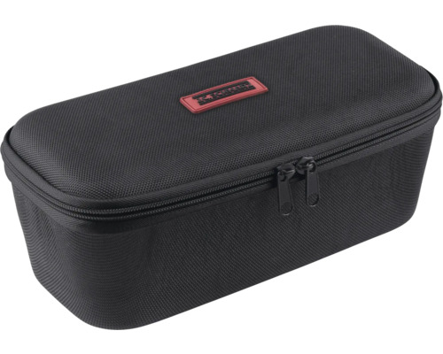 Čierna taška na náradie so zipsom a logom spoločnosti