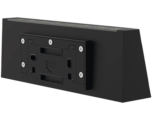 Pohľad zozadu na čierne svetlo domového čísla s LED