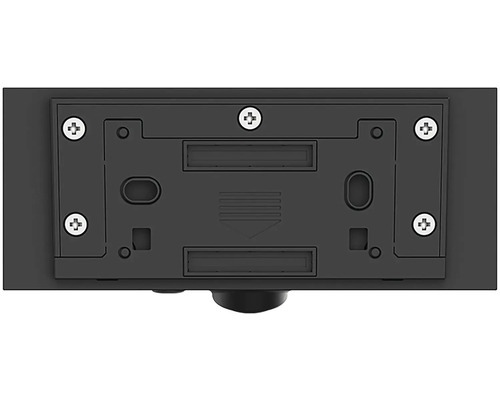 Čierny držiak so skrutkami na upevnenie