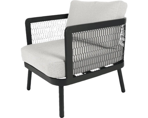 Kreslo s kovovým rámom a sedákom