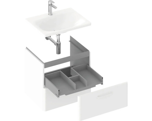 Skrinka pod umývadlo s umývadlom a zásuvkou