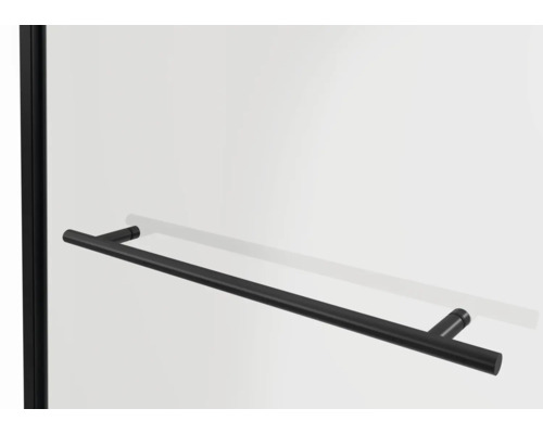 Detailný pohľad na sprchovú rukoväť na sprchovacom kúte