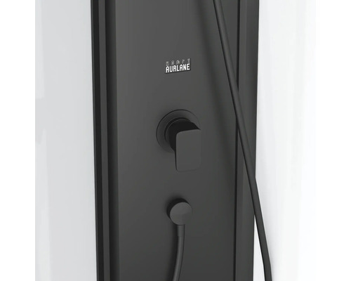 Logo AurLANE na sprchovom paneli