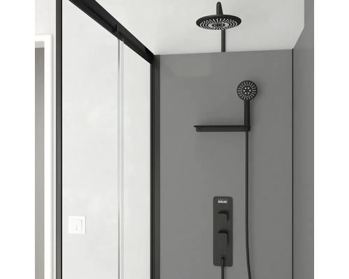 Sprcha s hlavovou sprchou, ručnou sprchou a termostatom