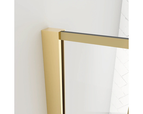 Detailný pohľad na sprchový rám s kovovými prvkami