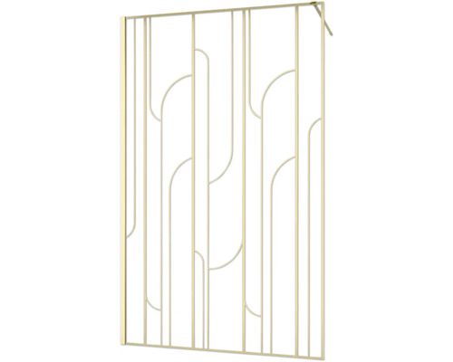 Sprchová stena s oblými prvkami