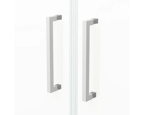 Detail dverí sprchovacieho kúta s obdĺžnikovými držadlami