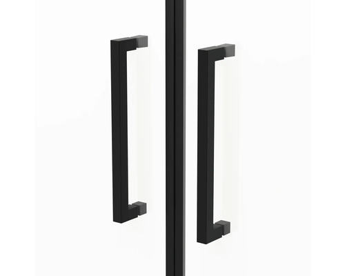 Sprchové dvere s čiernymi držadlami