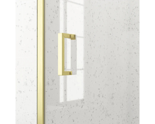 Detail sprchovacieho kúta s madlom a sklenenou stenou