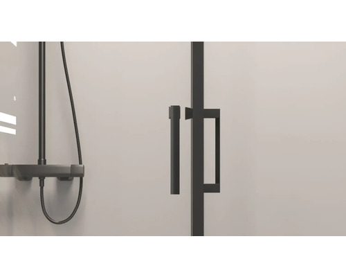 Detail sprchovacieho kúta s armatúrou a madlom