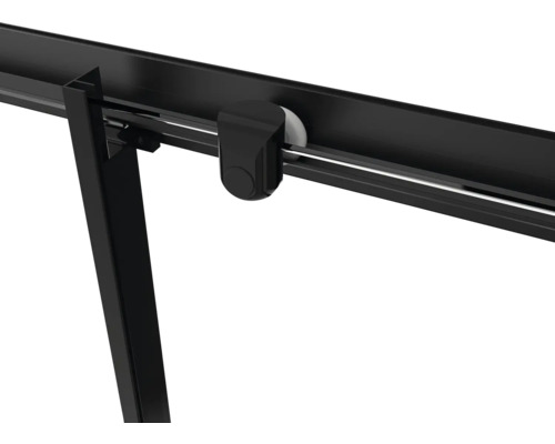 Detail posuvného dverového kovania s vozíkom v lište