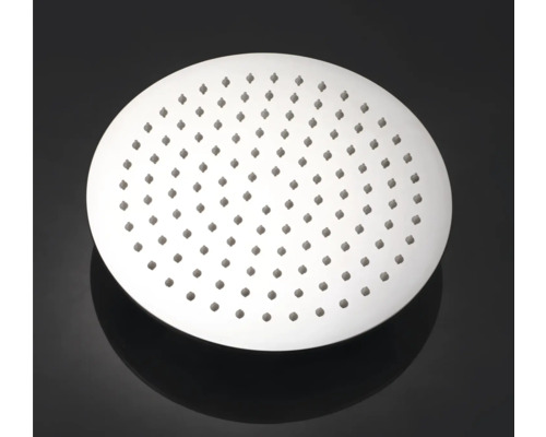 Okrúhla hlavová sprcha z kovu s otvormi na sprchu