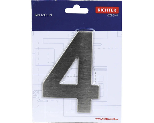 Číslo domu 4 z kovu