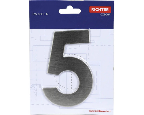 Číslo domu 5 z kovu