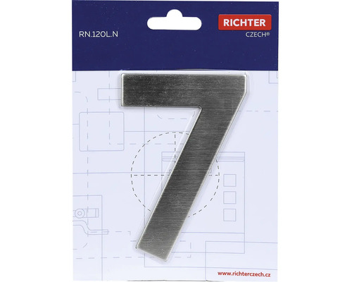 Číslo domu 7 z nehrdzavejúcej ocele