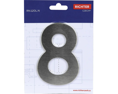 Číslo domu 8 z kovu