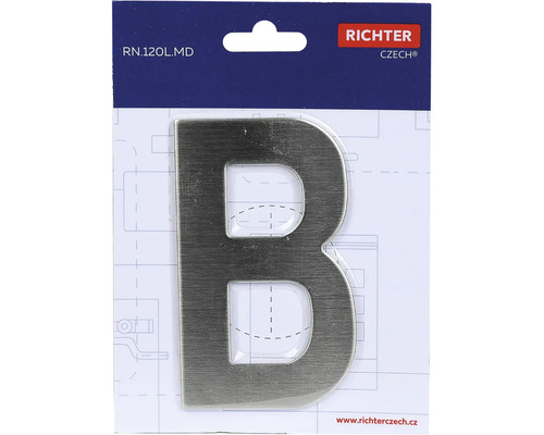 Číslo domu písmeno B z kovu