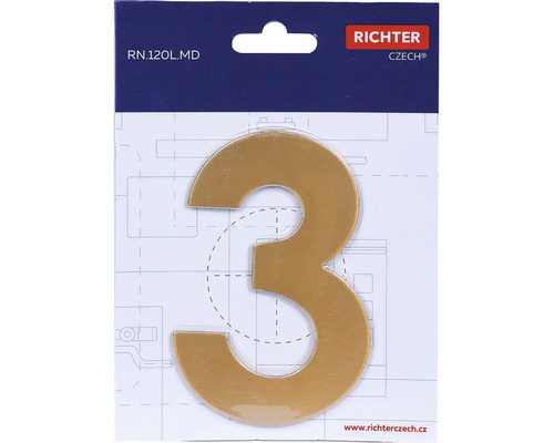 Číslo domu 3 z kovu od Richter Czech