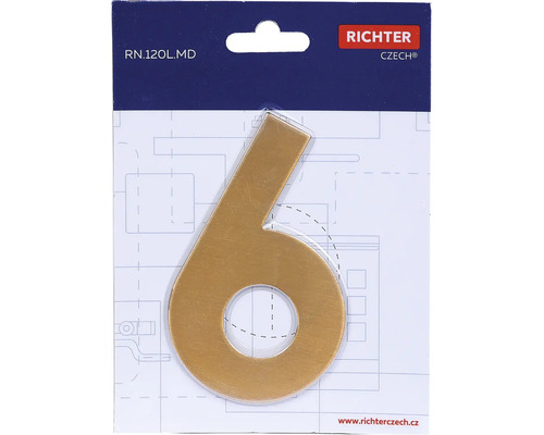 Číslo domu 6 z kovu