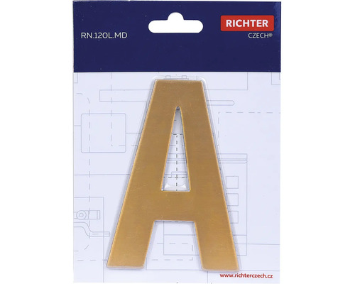 Kovové písmeno A pre číslovanie domov