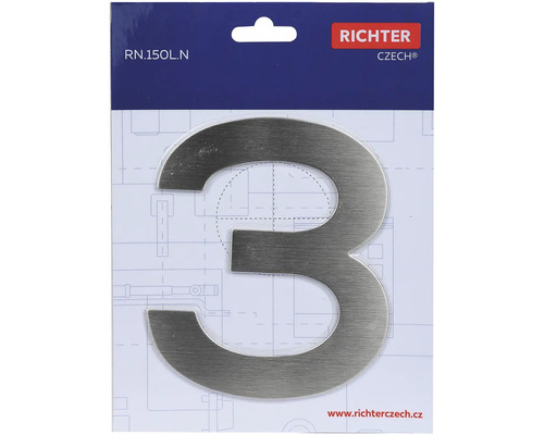 Číslo domu Tri z kovu od Richter Czech