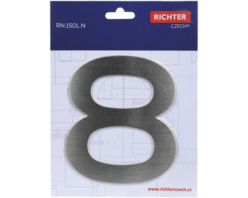 Číslo domu osem z kovu