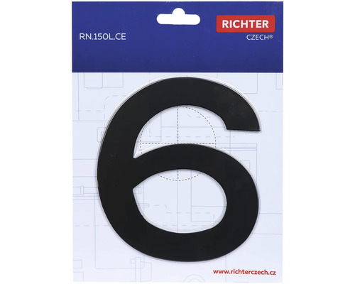 Richter Czech Číslo domu 6 z plastu