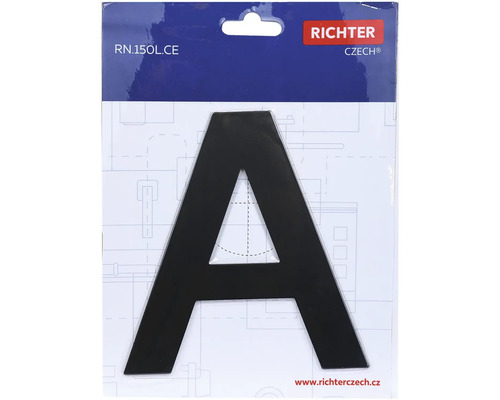 Čierne písmeno A na číslovanie domov