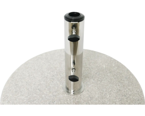 Stojan na slnečník z ocele a kameňa