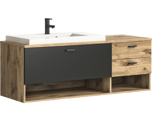 Skrinka pod umývadlo s umývadlom a batériou do kúpeľne