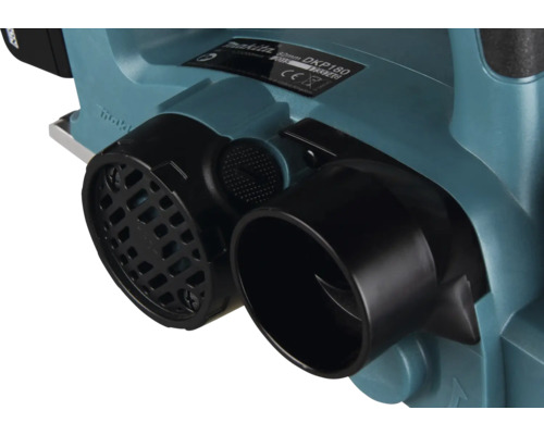 Detail hoblíka Makita DKP180 s odsávaním prachu