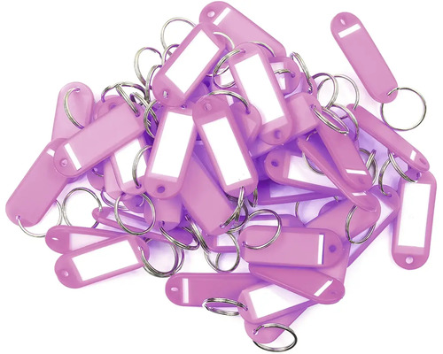 Hromada identifikačných krúžkov s popisovacím poľom a krúžkom na kľúče