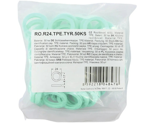 Balenie 50 kusov TPE kľúčových rozlišovačov