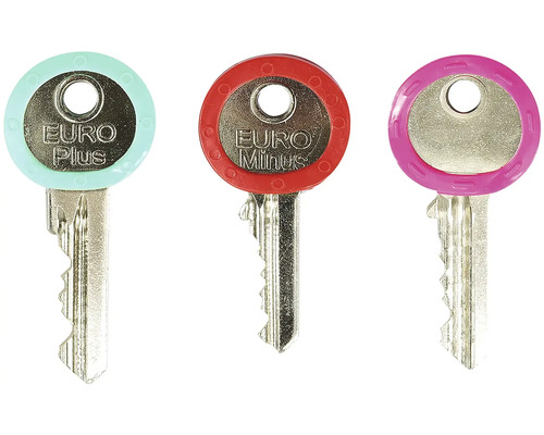 Tri kľúče s farebnými značkami