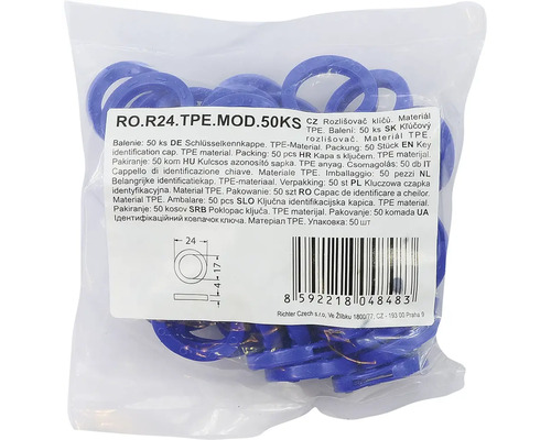 Balenie 50 kusov krytiek na kľúče z termoplastického elastoméru