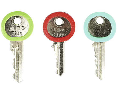 Tri kľúče s farebnými značkami