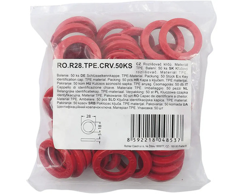 Balenie 50 kusov rozlišovačov kľúčov z TPE