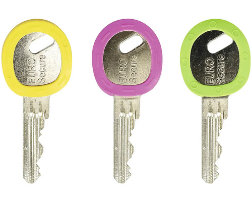 Tri kľúče s plastovými krytkami