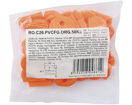 Plastové kľúčenky, 50 kusov