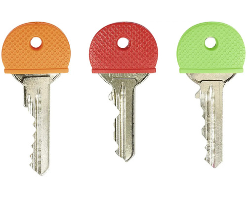 Tri kľúče s farebnými rúčkami
