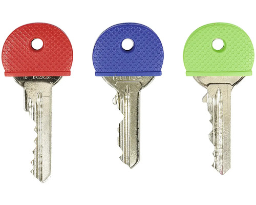 Tri kľúče s farebnými rukoväťami